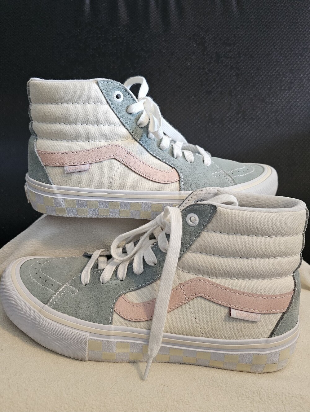 VANS SK8-Hi Pro Retro Multicolor Pastel Suede/Canvas Sneakers Wmns 7.5/Mns 6.0